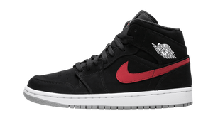Air Jordan 1 Mid 'Multicolor Swoosh Black' Mens Sneakers