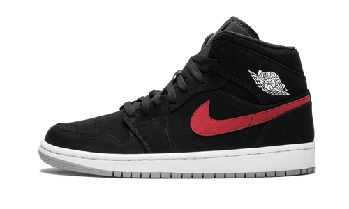 Air Jordan 1 Mid 'Multicolor Swoosh Black' Mens Sneakers