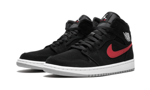 Air Jordan 1 Mid 'Multicolor Swoosh Black' Mens Sneakers