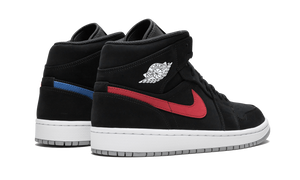 Air Jordan 1 Mid 'Multicolor Swoosh Black' Mens Sneakers