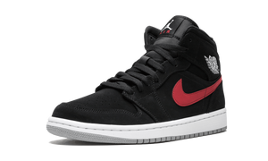Air Jordan 1 Mid 'Multicolor Swoosh Black' Mens Sneakers