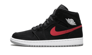 Air Jordan 1 Mid 'Multicolor Swoosh Black' Mens Sneakers
