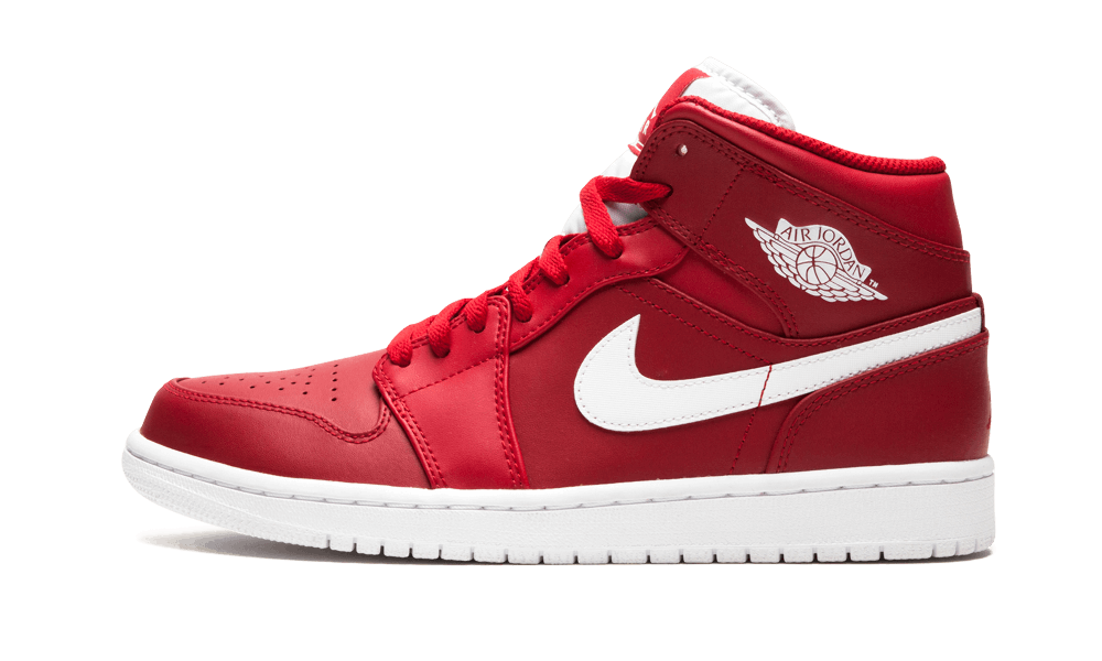 Air Jordan 1 Mid GYM RED/WHITE-WHITE