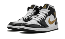 Load image into Gallery viewer, Air Jordan 1 Mid SE Black Gold Patent Leather