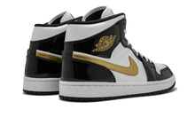 Load image into Gallery viewer, Air Jordan 1 Mid SE Black Gold Patent Leather
